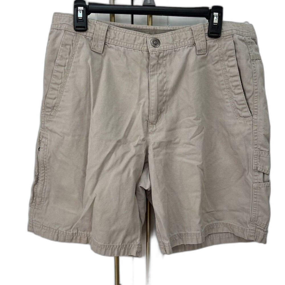 Khaki Columbia Sportswear Men's Shorts Sz 34 Omni Shield Repellent Cargo Outdoor